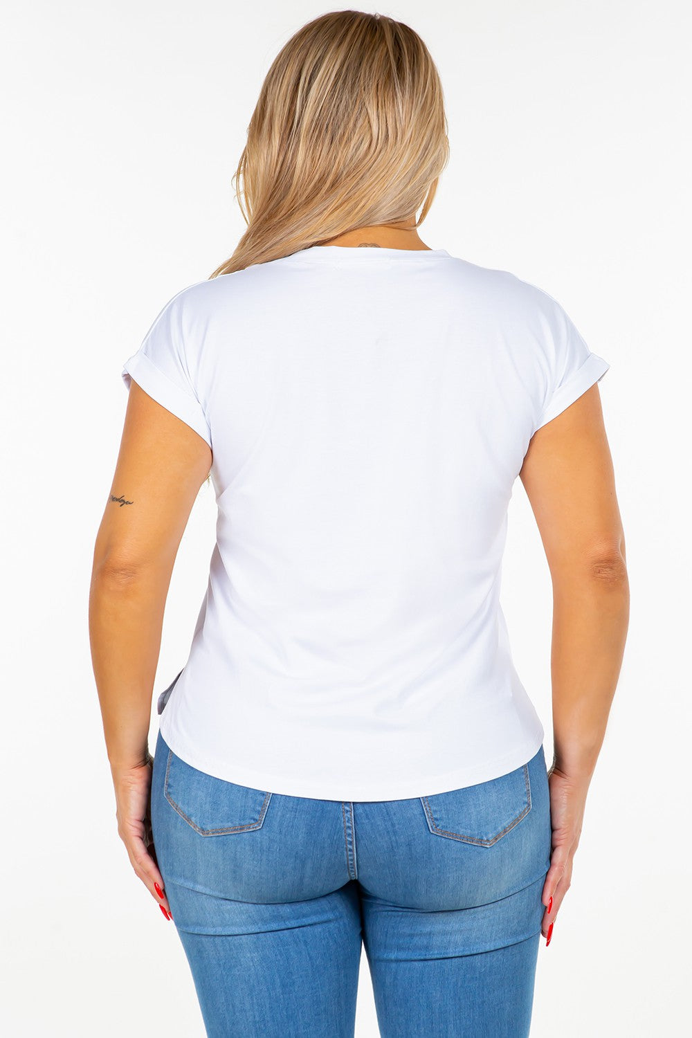 FLOWER T-SHIRT PLUS SIZE T-03-12