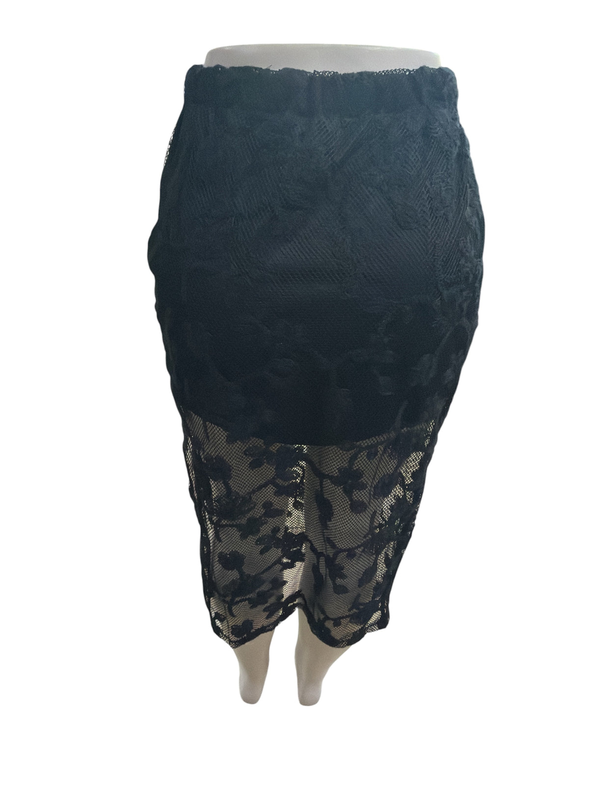 FLORAL LACE MESH SKIRT HMS40963