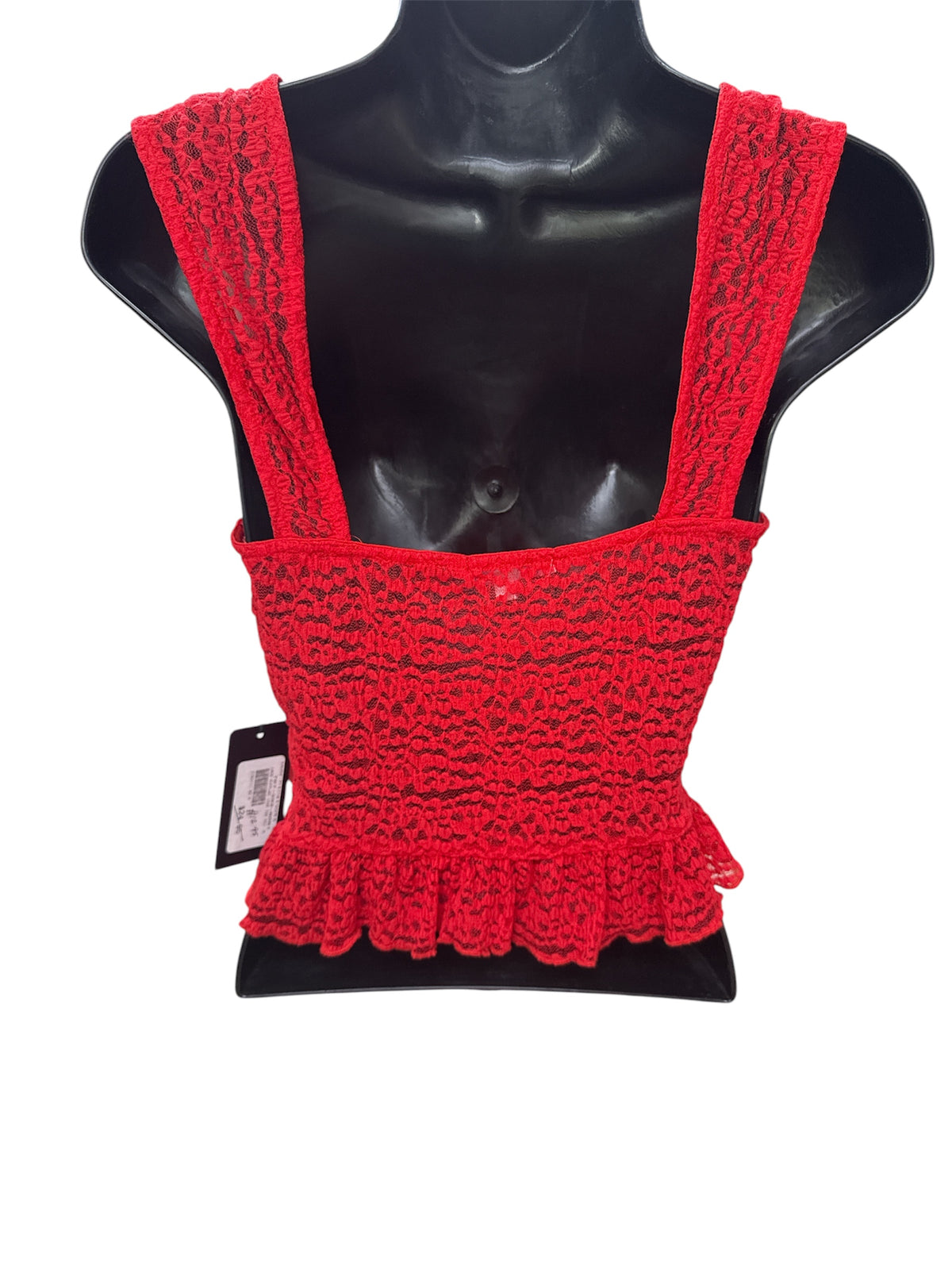 LACE RUFFLED CROP TOP IT93111