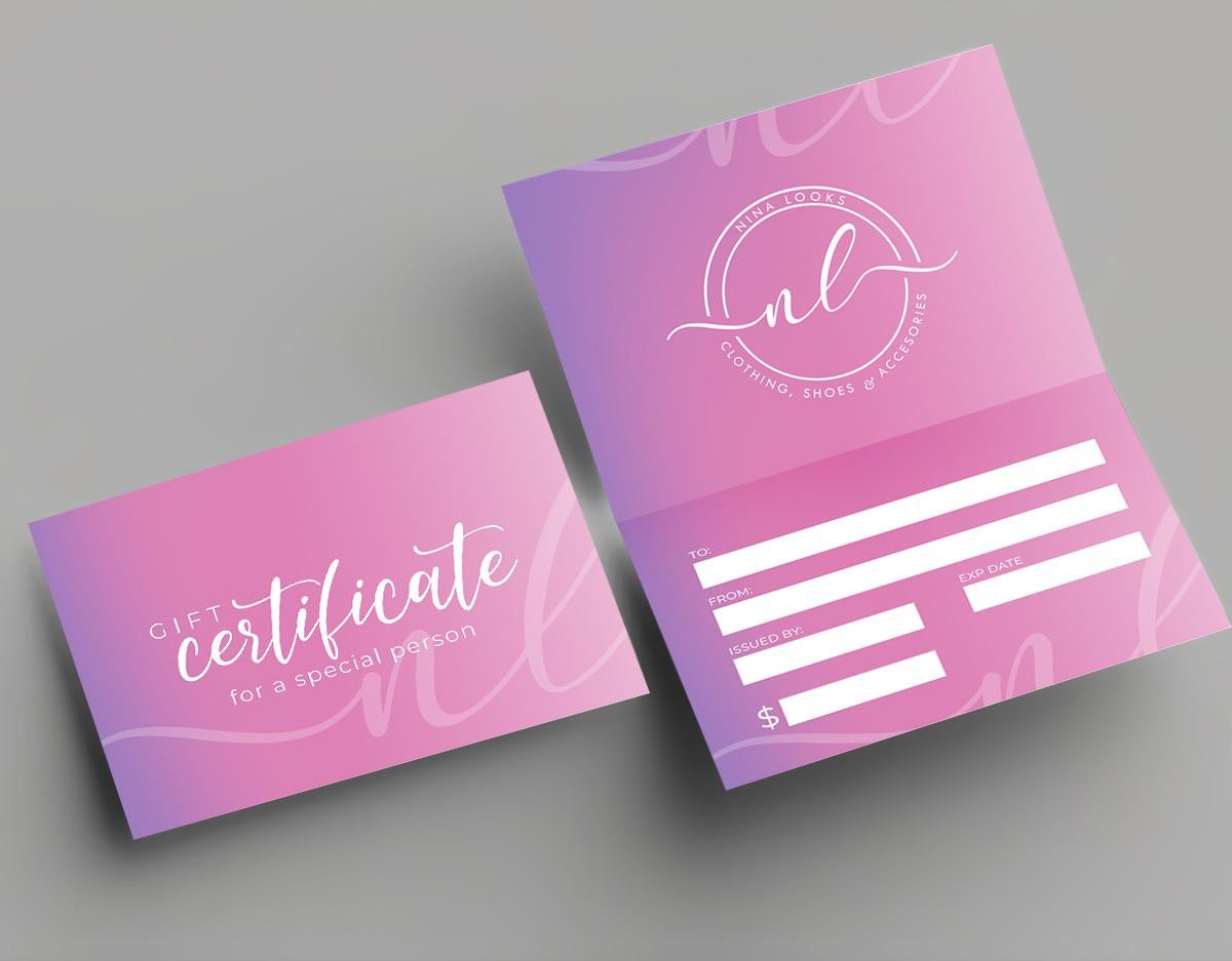 GIFT CERTIFIED NINA LOOKS