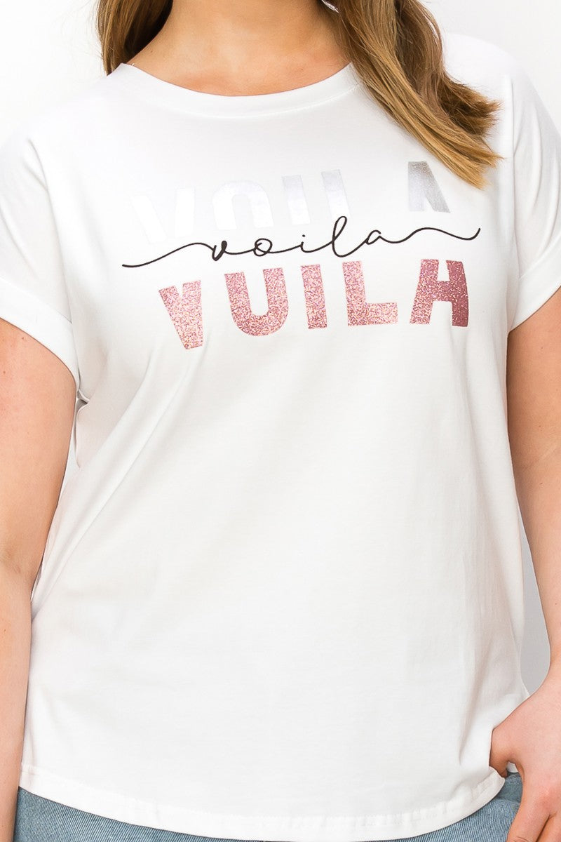 VOILA T-SHIRT PLUS SIZE T-03-17 