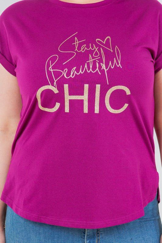 STAY CHIC T-SHIRT PLUS SIZE T-03-39