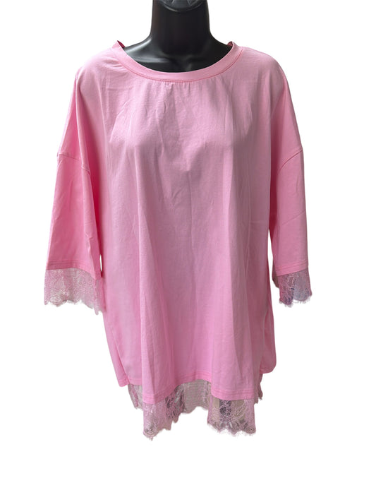 LACE OVERSIZED TEE LC25230335