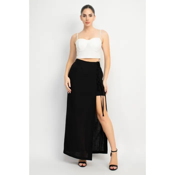 LACE UP MIDI SKIRT HMS40797