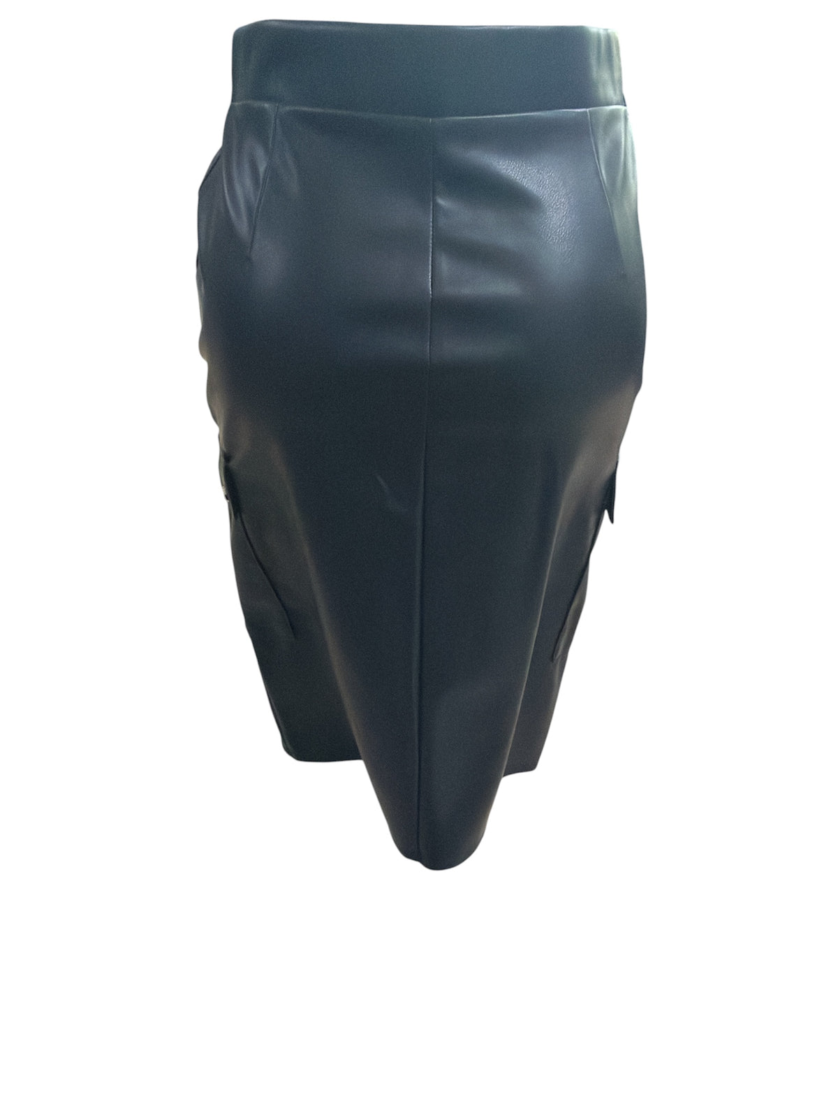 LEATHER CARGO MIDI SKIRT HMS40832A