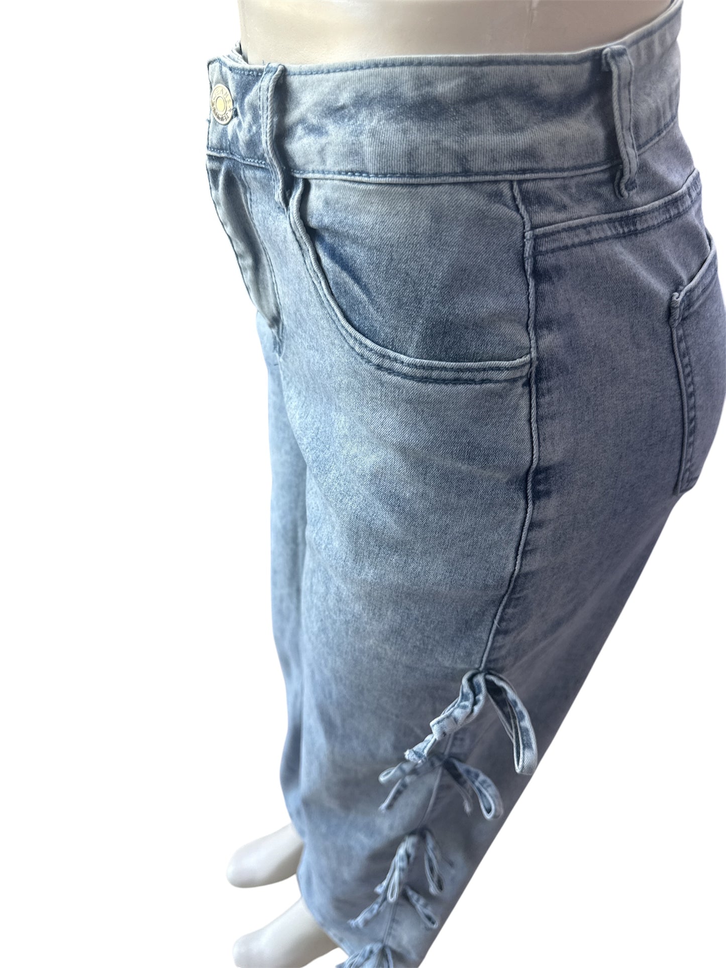BOW KNOT SIDE JEANS BLUE LC7875984