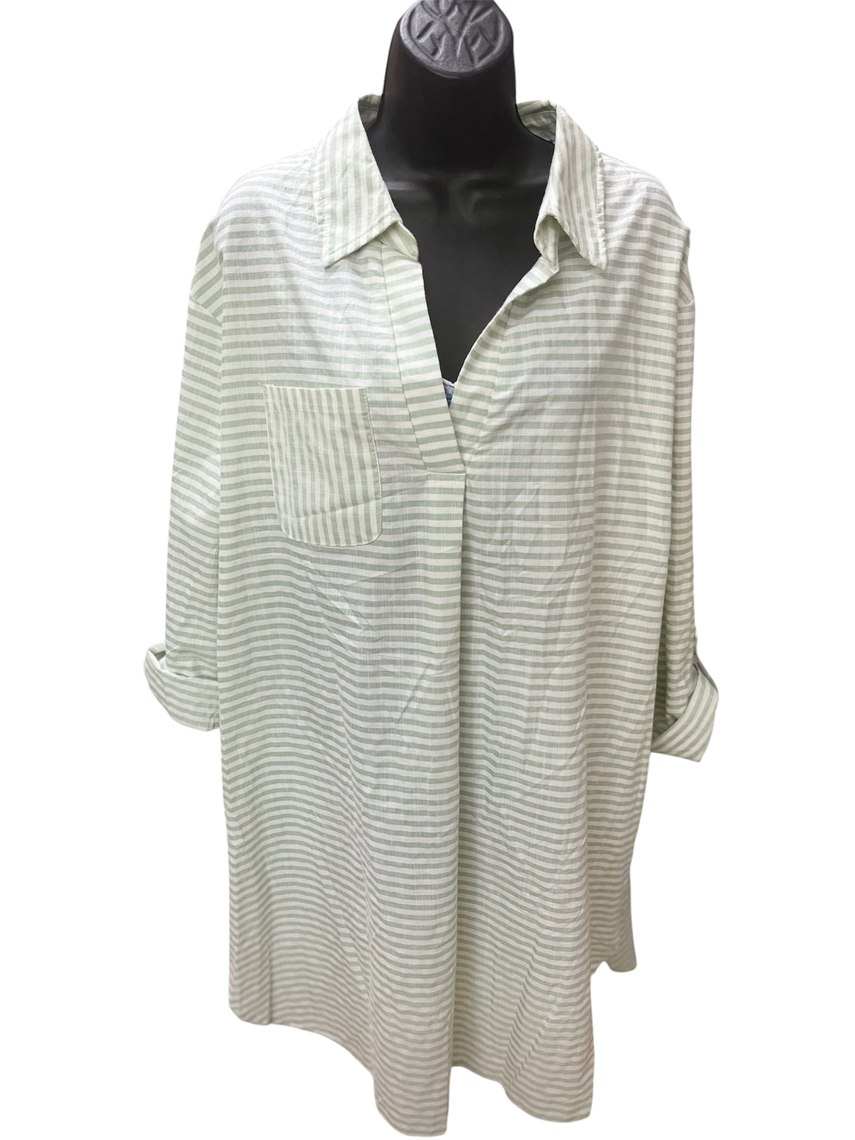 VNECK STRIP COVER UP LC422466