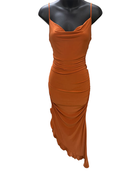 RUFFLED ASYMETRIC DRESS HMD14275