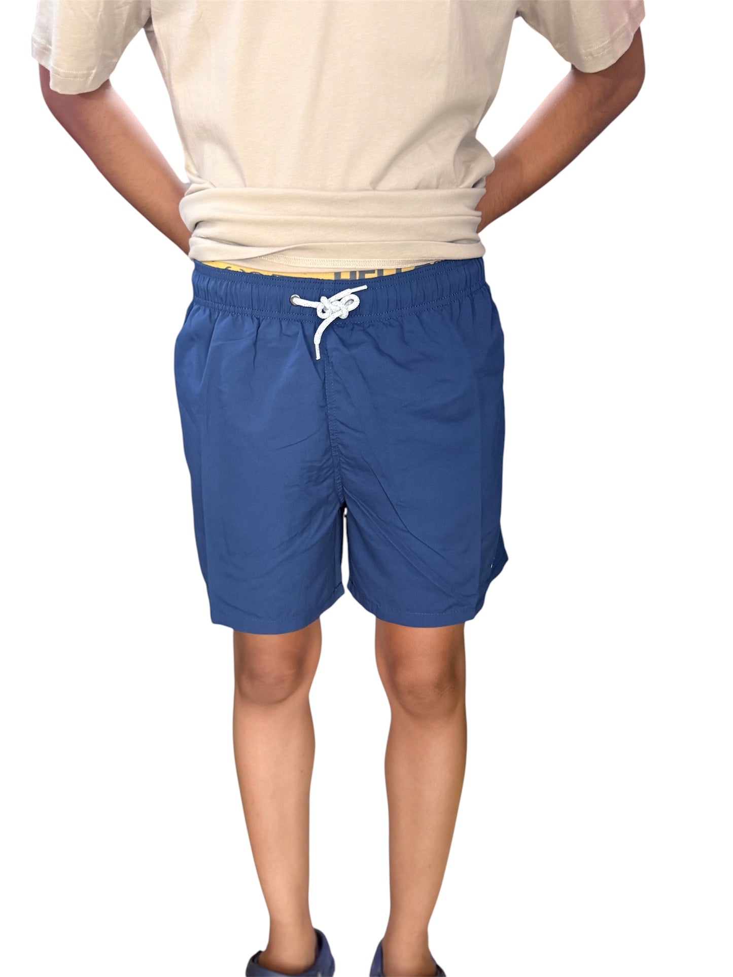 SOLID SWIM SHORTS NAVY