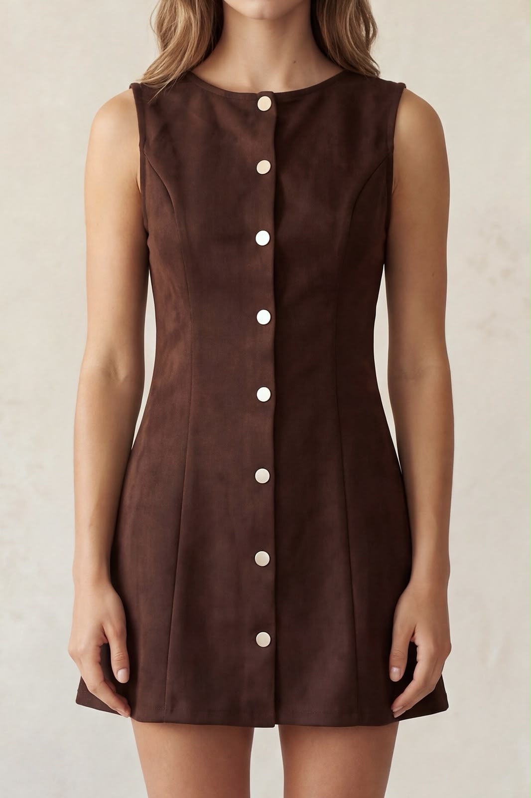 BUTTONED MINI DRESS BD06183