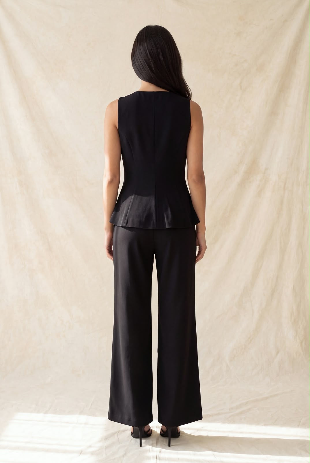 GOLD BUTTON PEPLUM TOP IT93720