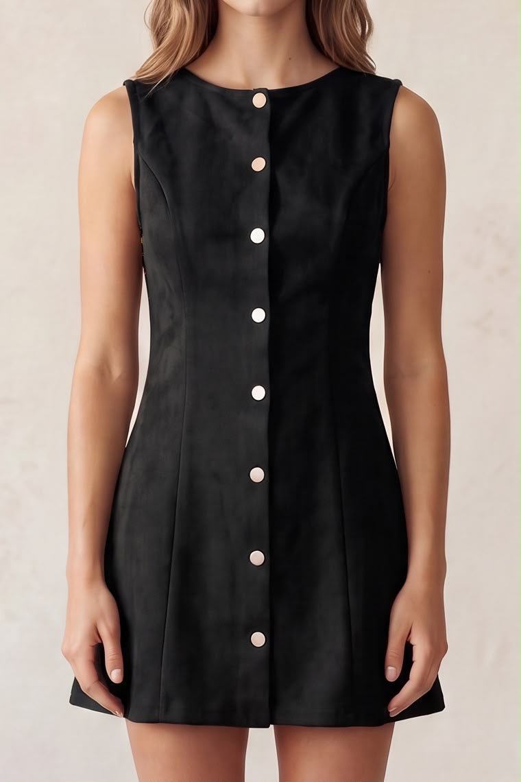 BUTTONED MINI DRESS BD06183
