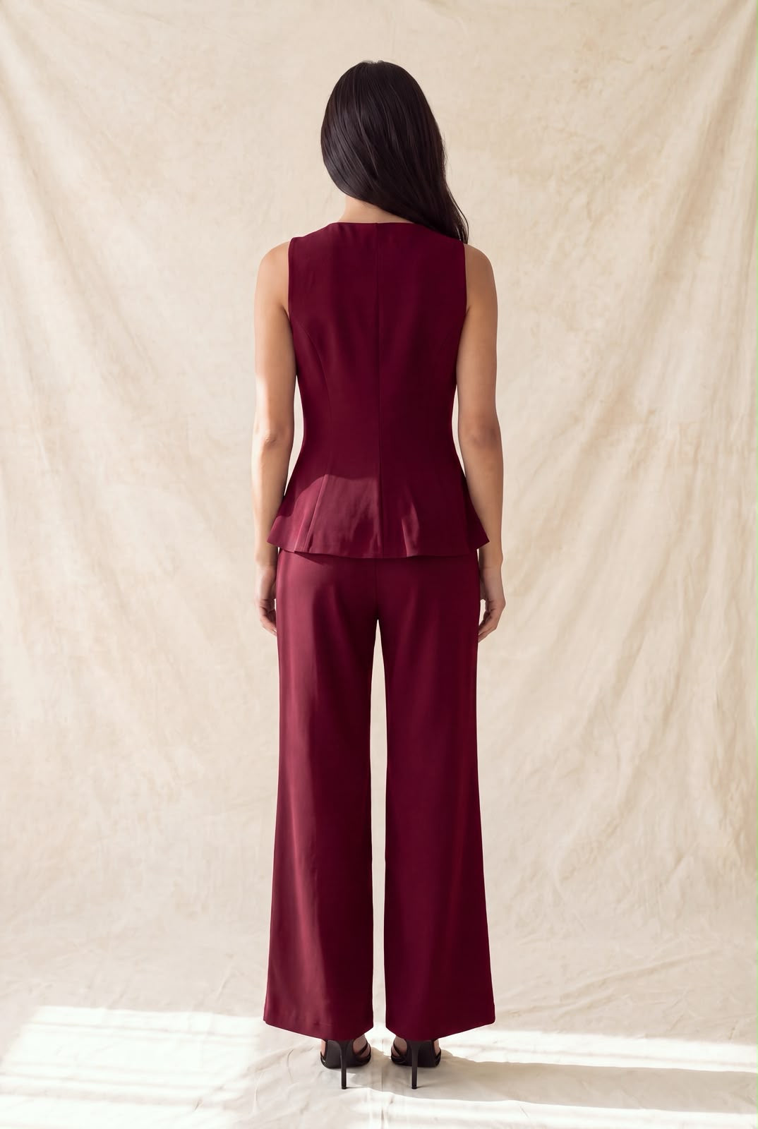 GOLD BUTTON PEPLUM TOP IT93720