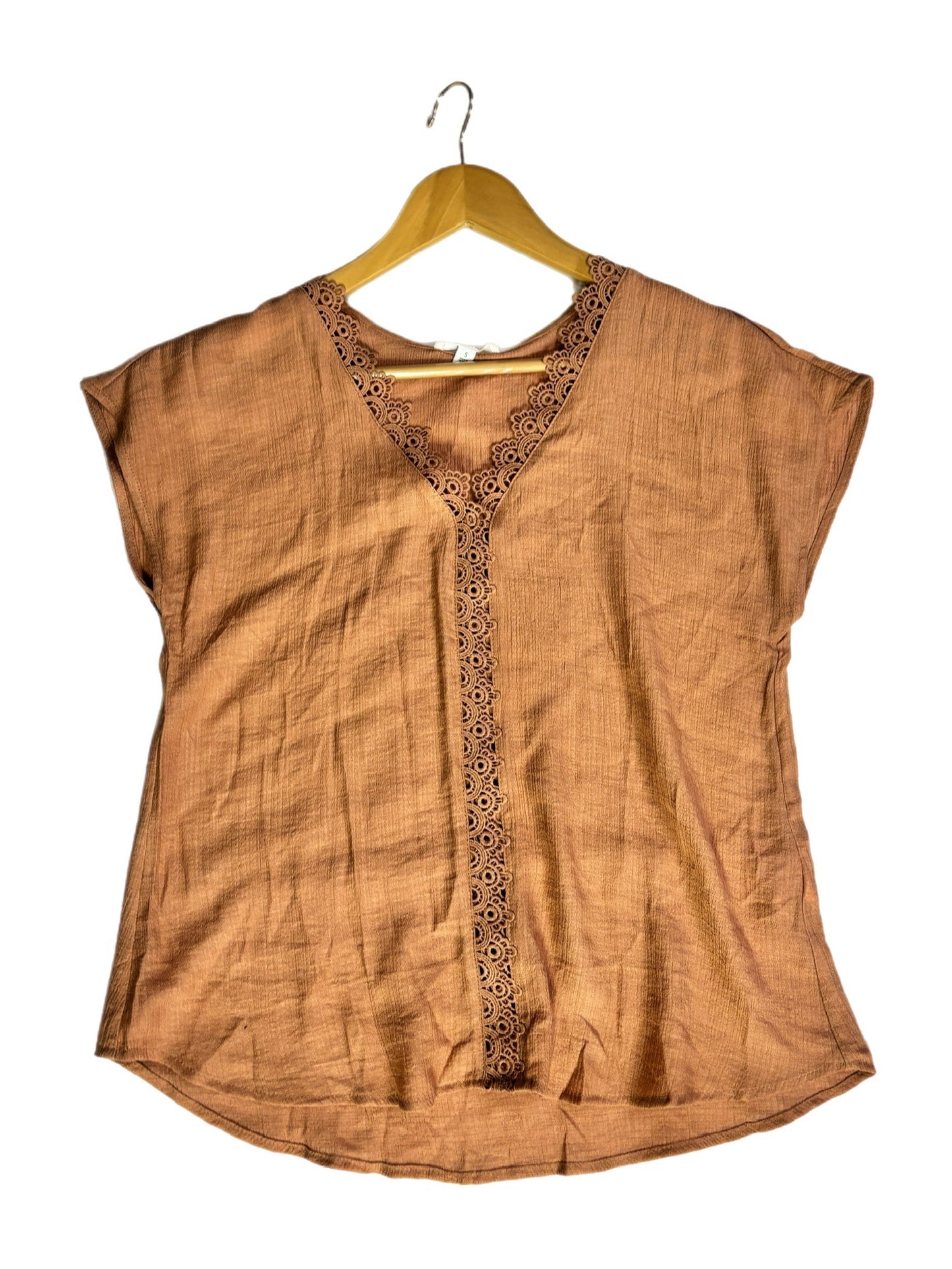 VNECK WOVEN TOP SIENNA TB8164