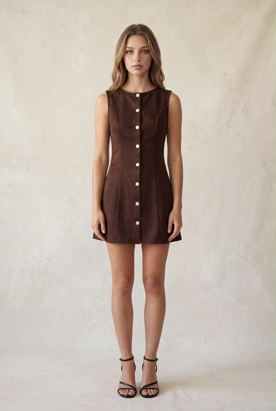 BUTTONED MINI DRESS BD06183