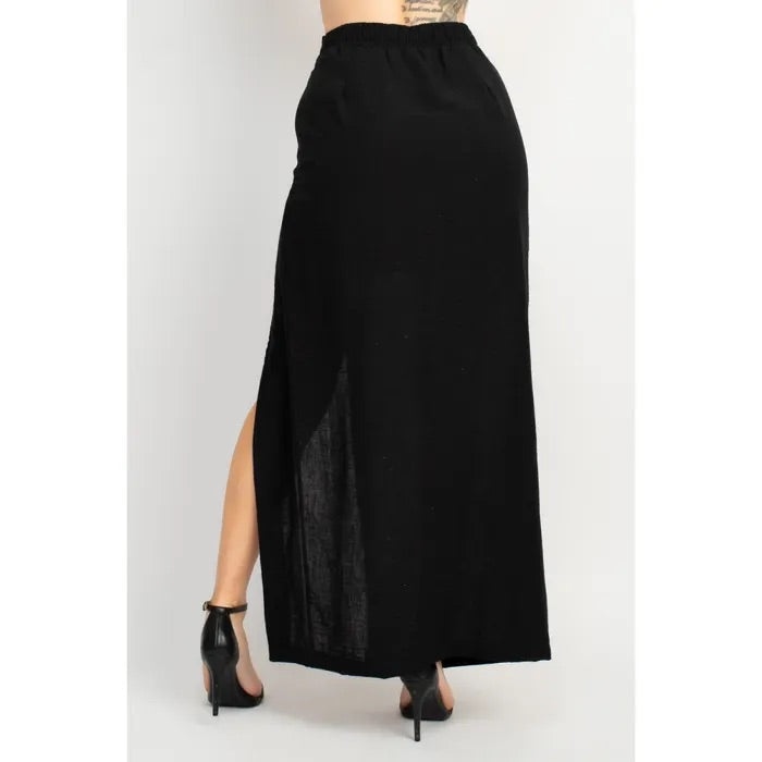 LACE UP MIDI SKIRT HMS40797