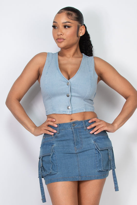 DENIM VEST BT03663