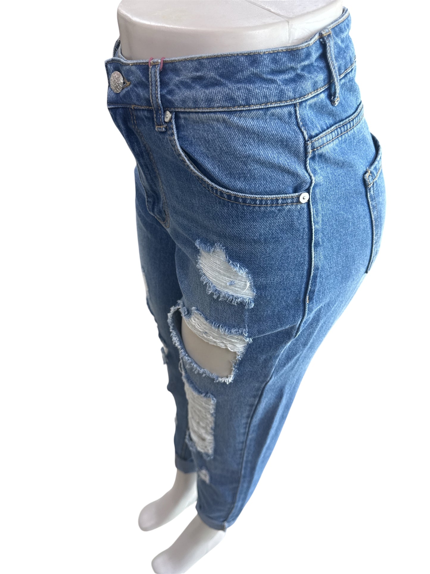 BLVD BOYFRIEND JEANS MEDIUM DENIM DBP0736