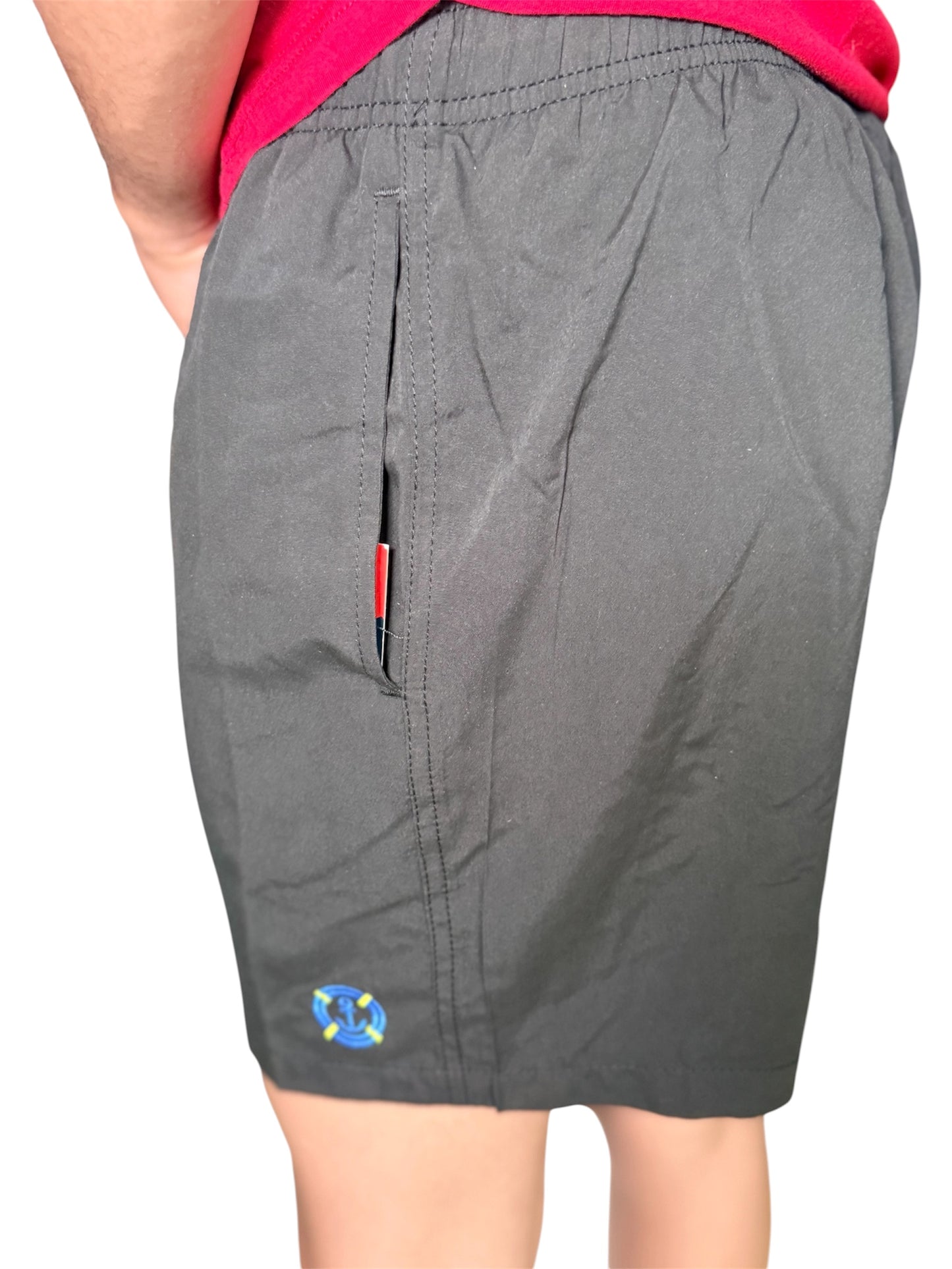 SOLID SWIM SHORTS BLACK