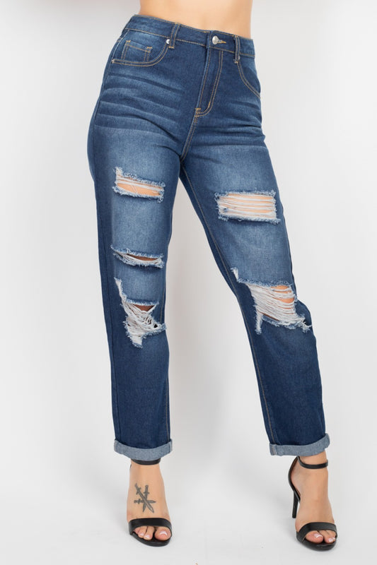 DESTROYED DENIM JEANS DBP0814