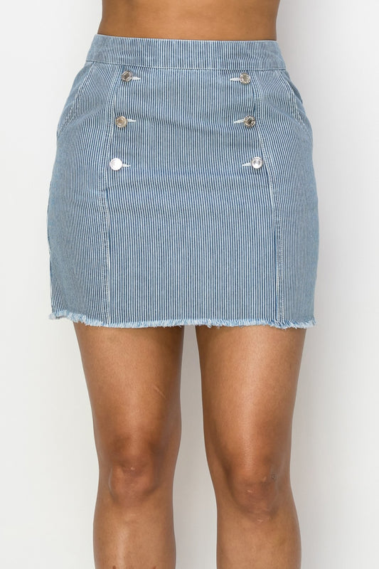 BUTTON MINI SKIRT DSK27211