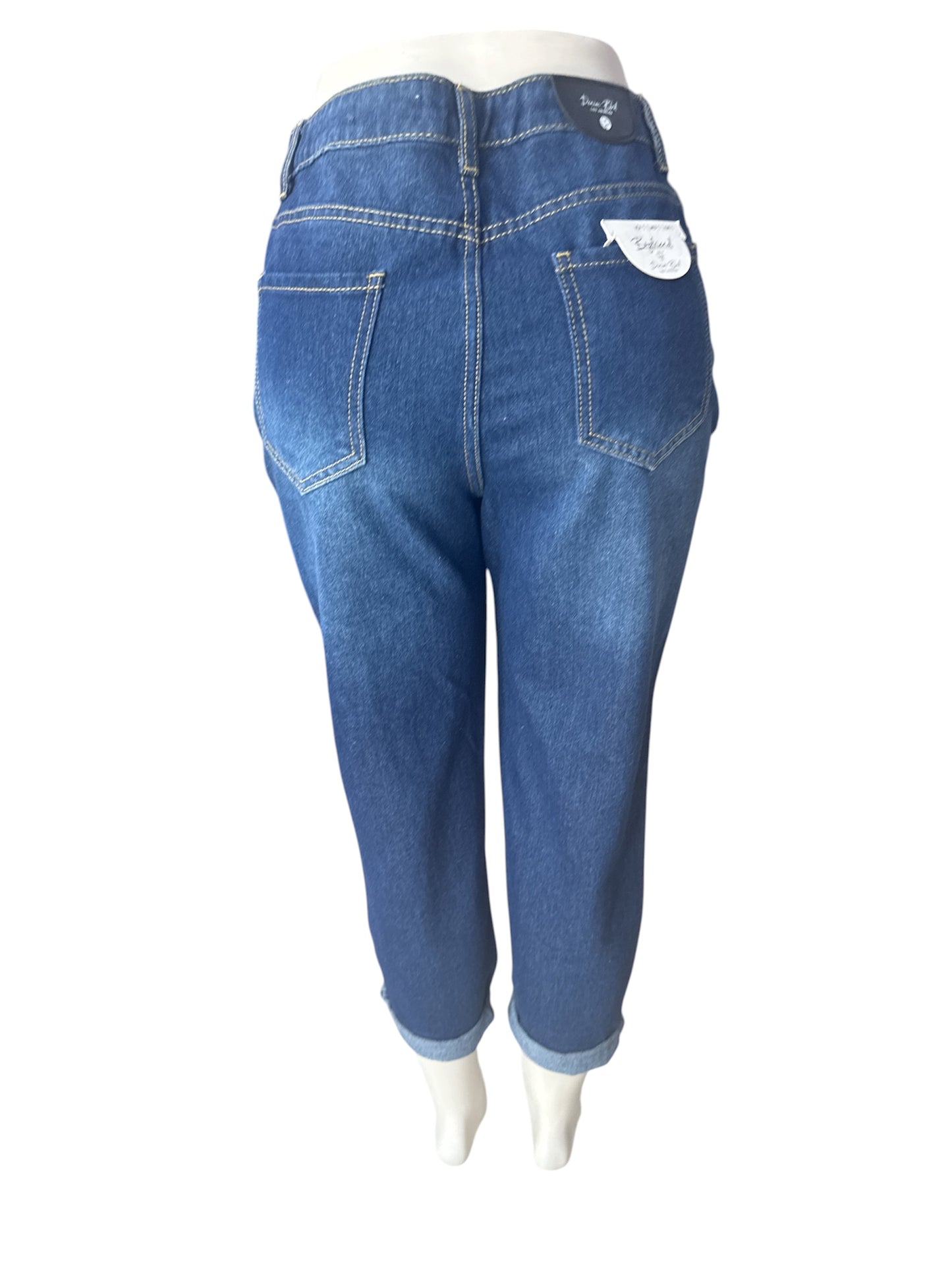 DESTROYED DENIM JEANS DARK DENIM DBP0814