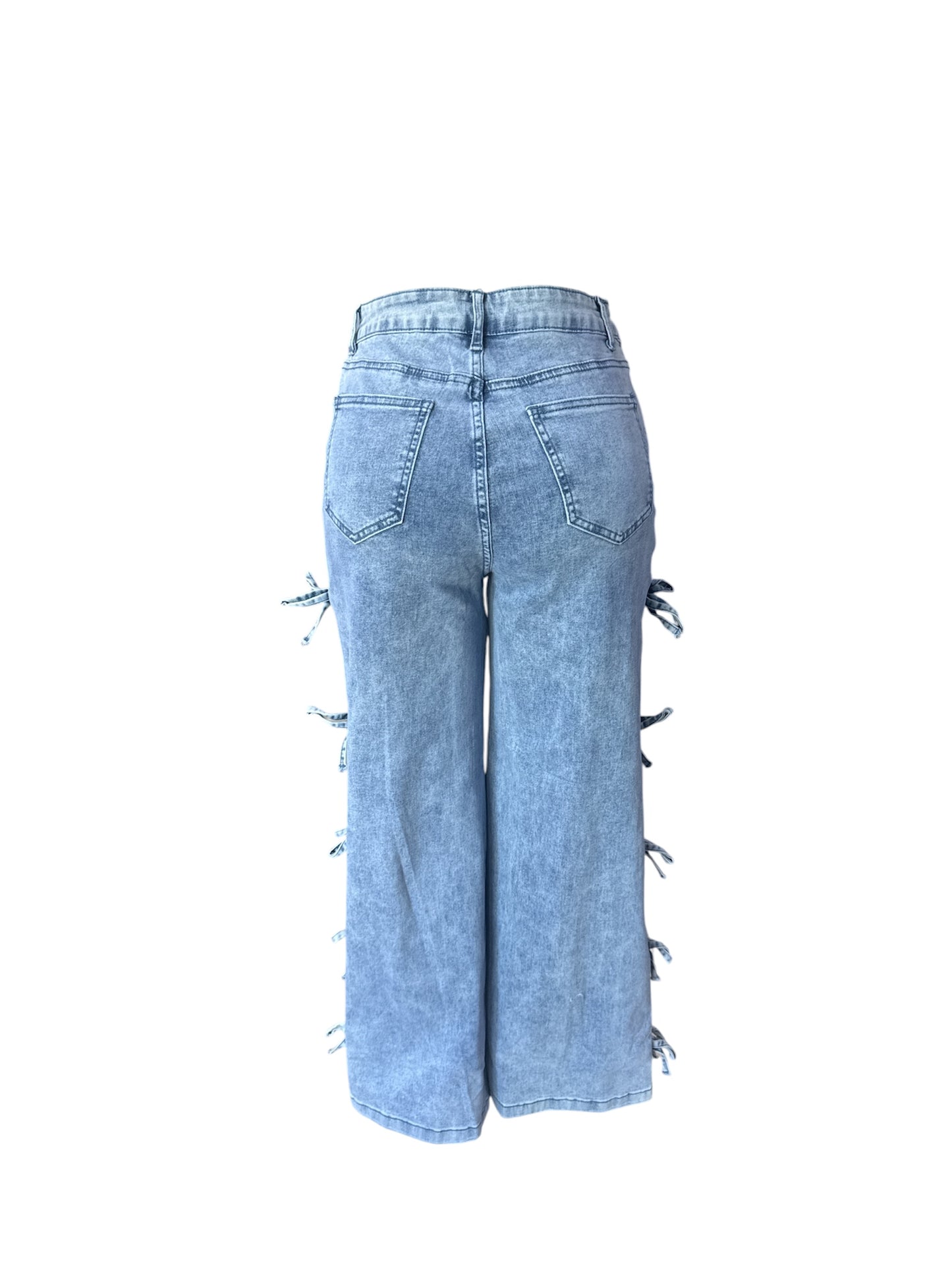 BOW KNOT SIDE JEANS BLUE LC7875984