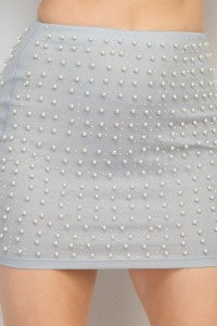 PEARL AND STONE MINI SKIRT HMS40919