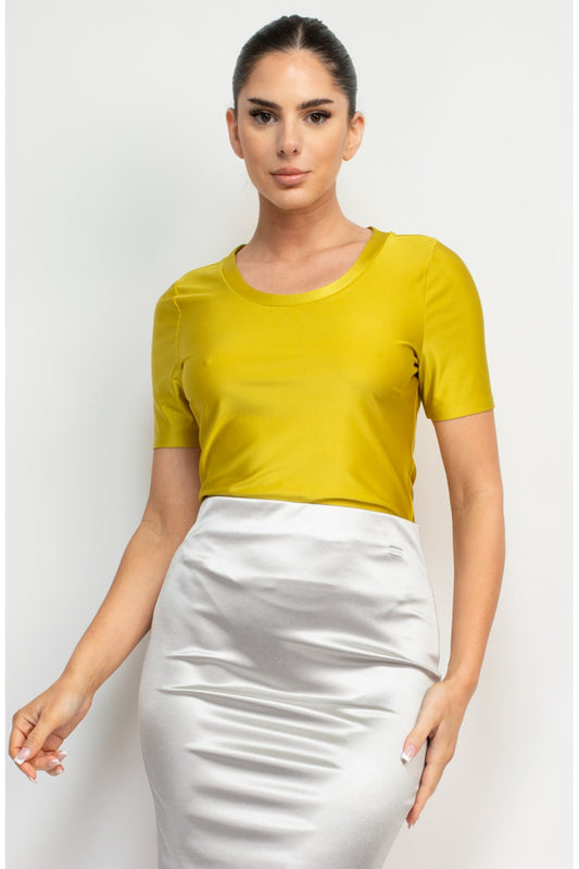 SOLID SCOOP NECK BASIC TOP HMT56760 