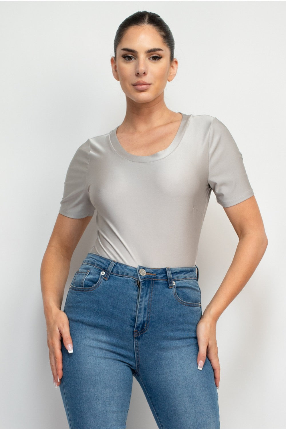 SOLID SCOOP NECK BASIC TOP HMT56760