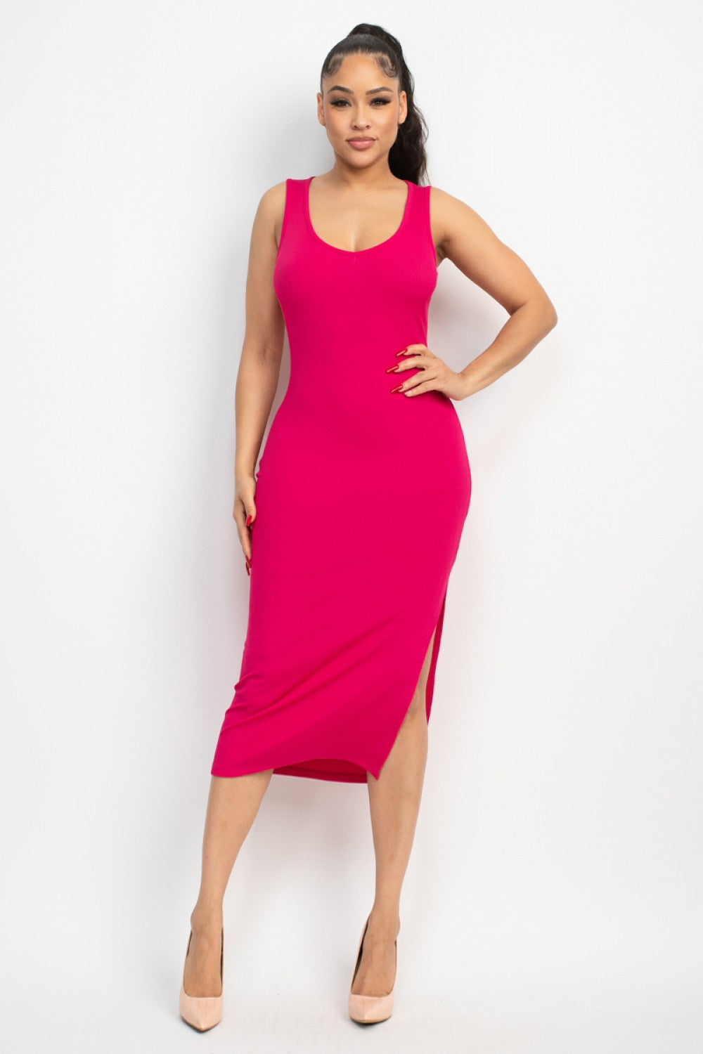 NECK BASIC DRESS ID5462