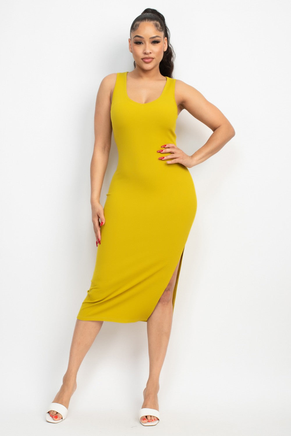 NECK BASIC DRESS ID5462