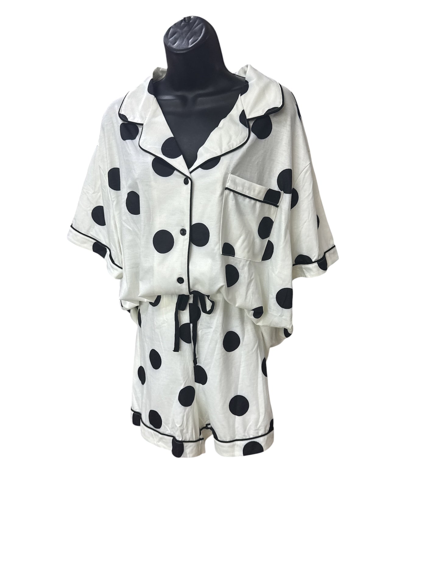 POLKA DOT PAJAMA SET BEIGE LC152195