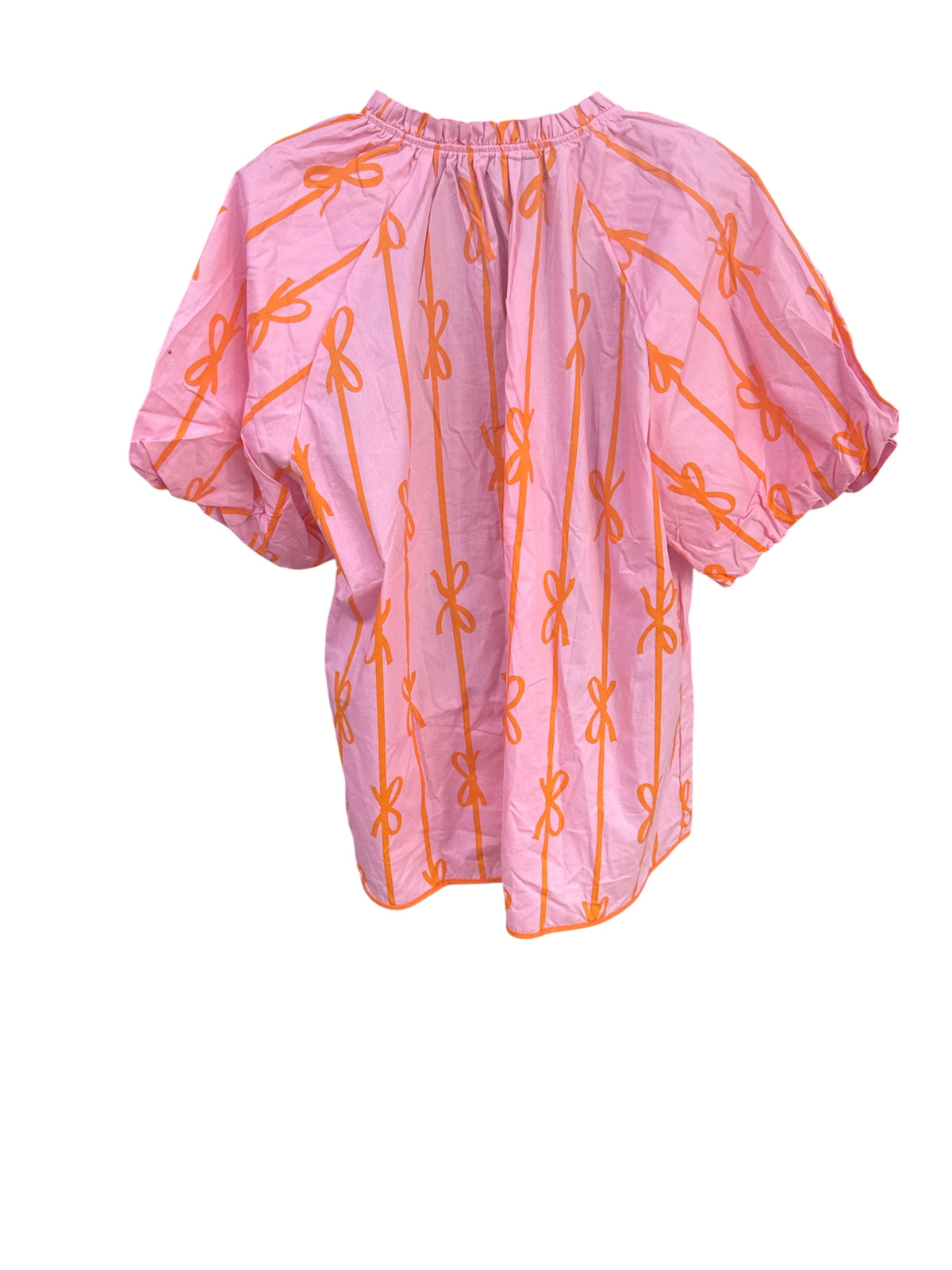 VNECK PUFF SLEEVE TOP PL251646-P620