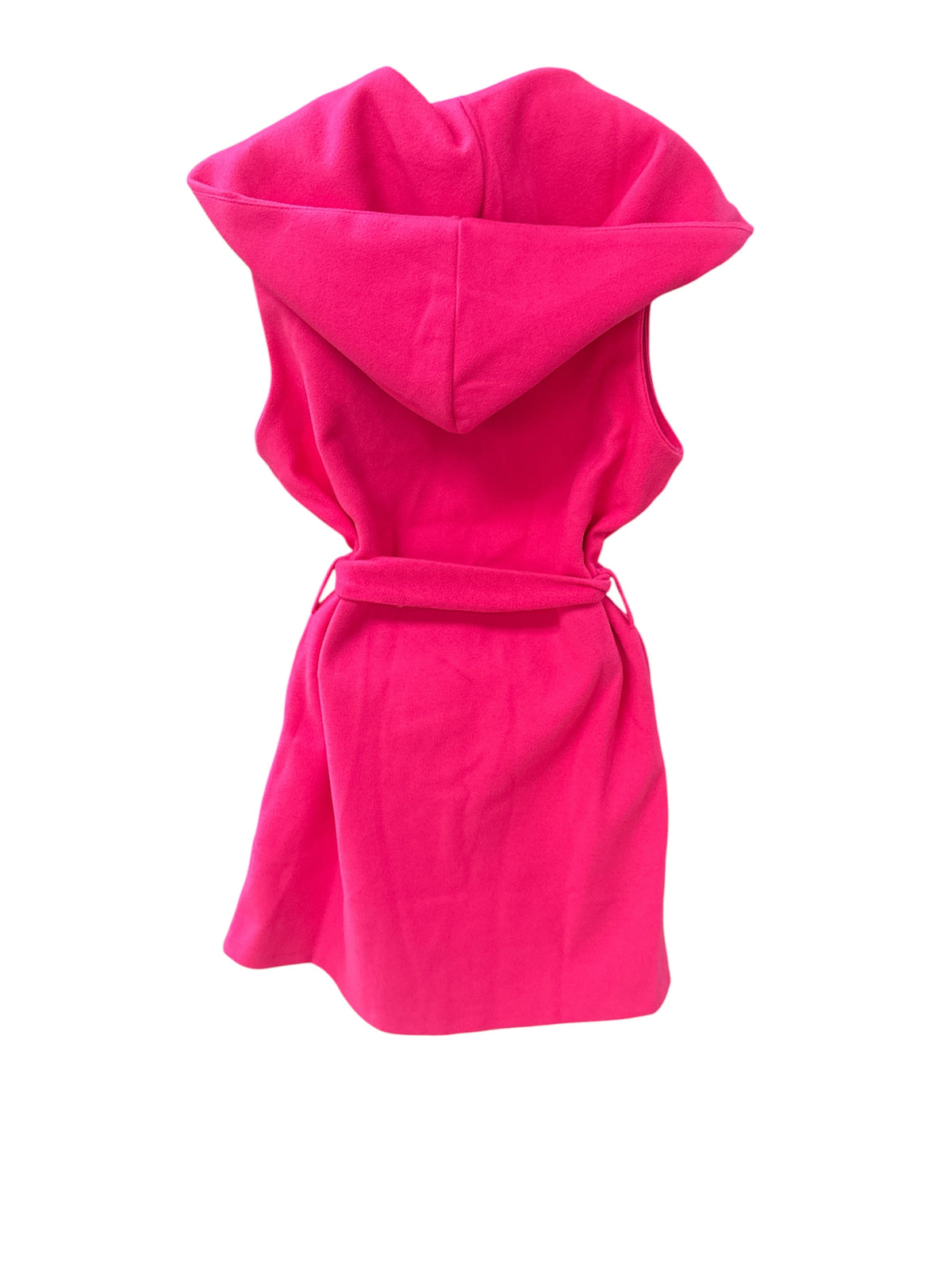 HOODED BELTED LONG VEST HMJ21154