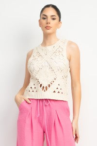 CROCHET CROP TOP HMSW50303