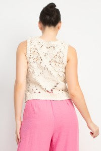 CROCHET CROP TOP HMSW50303