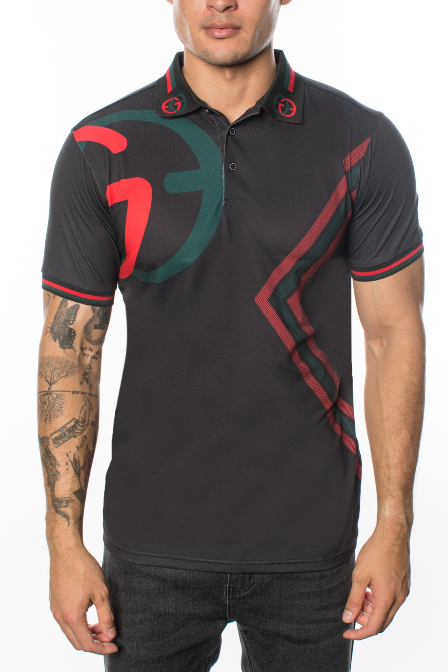 STRIPE ACCENT POLO GGP-43