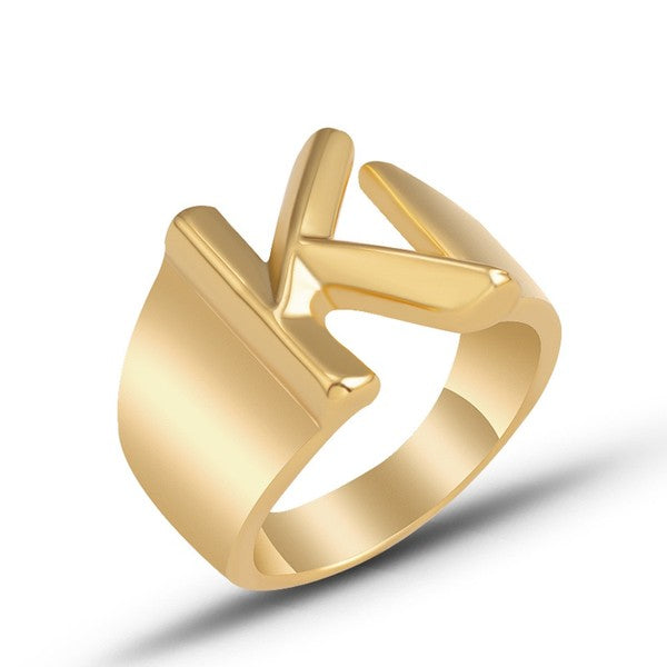 Engrave Custom Name Glossy Letter ring For Women gold color316L Stainless  Steel finger rings for men smooth ring - AliExpress